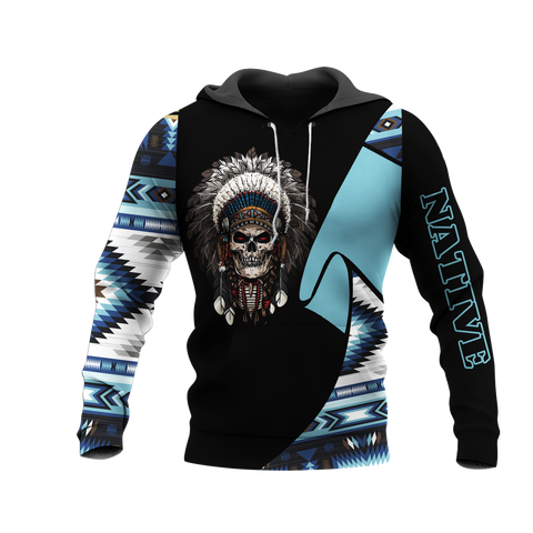 HD0013416 Skull Native American Pride 3D Hoodie