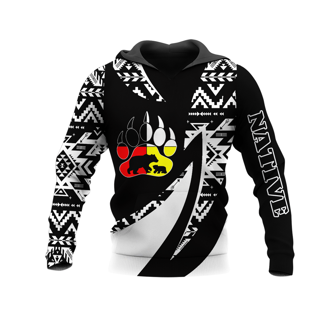 HD0013423 Bear Native American Pride 3D Hoodie