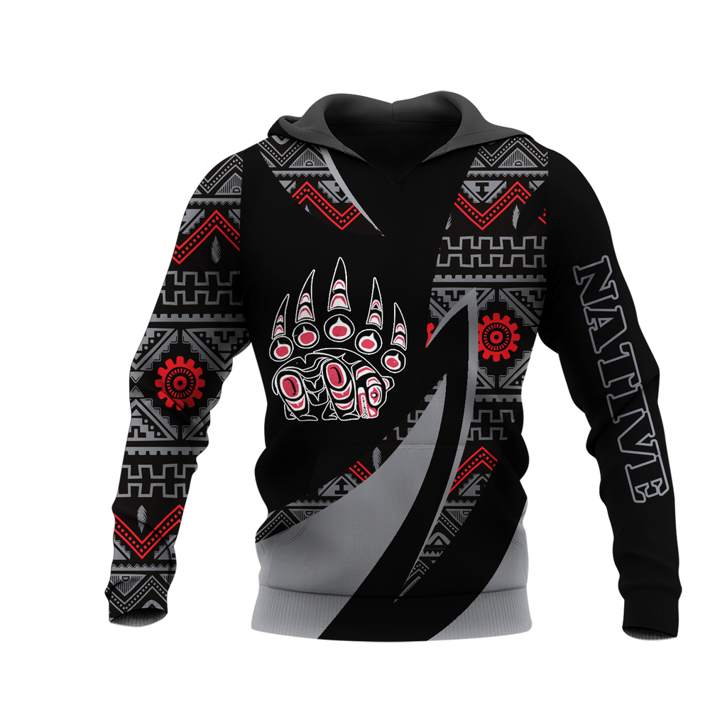 HD0013424 Bear Native American Pride 3D Hoodie