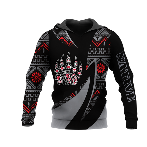 HD0013424 Bear Native American Pride 3D Hoodie