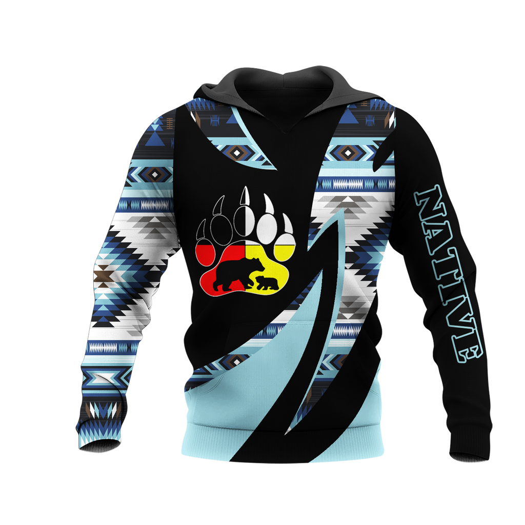 HD0013425 Bear Native American Pride 3D Hoodie