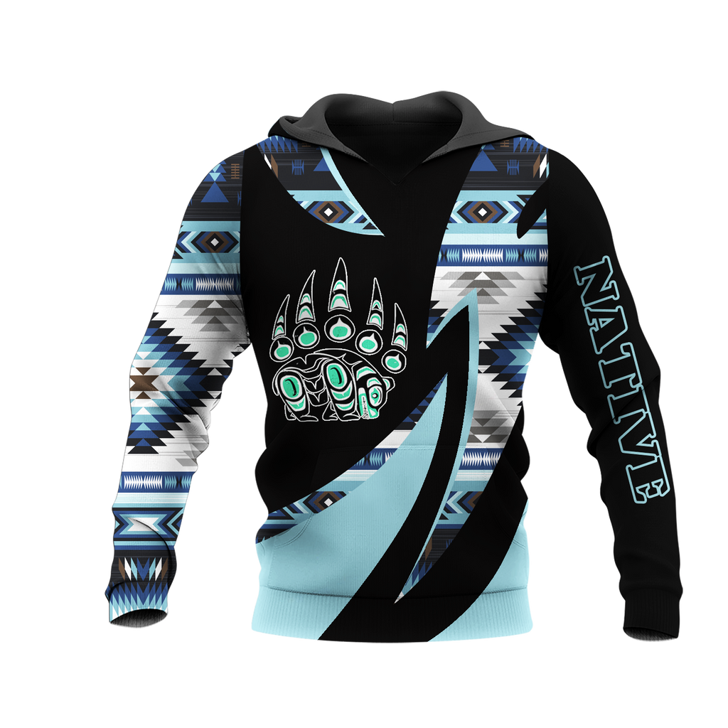 HD0013426 Bear Native American Pride 3D Hoodie