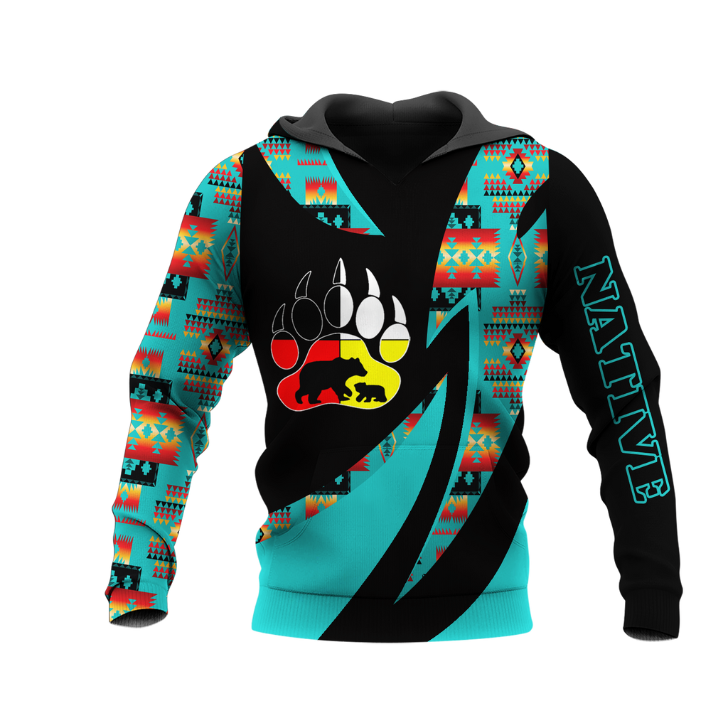 HD0013427 Bear Native American Pride 3D Hoodie