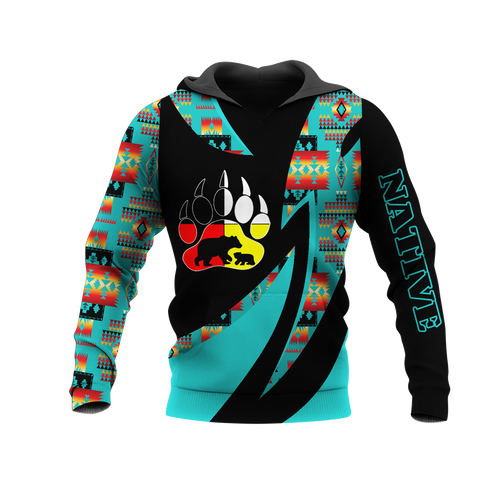 HD0013427 Bear Native American Pride 3D Hoodie