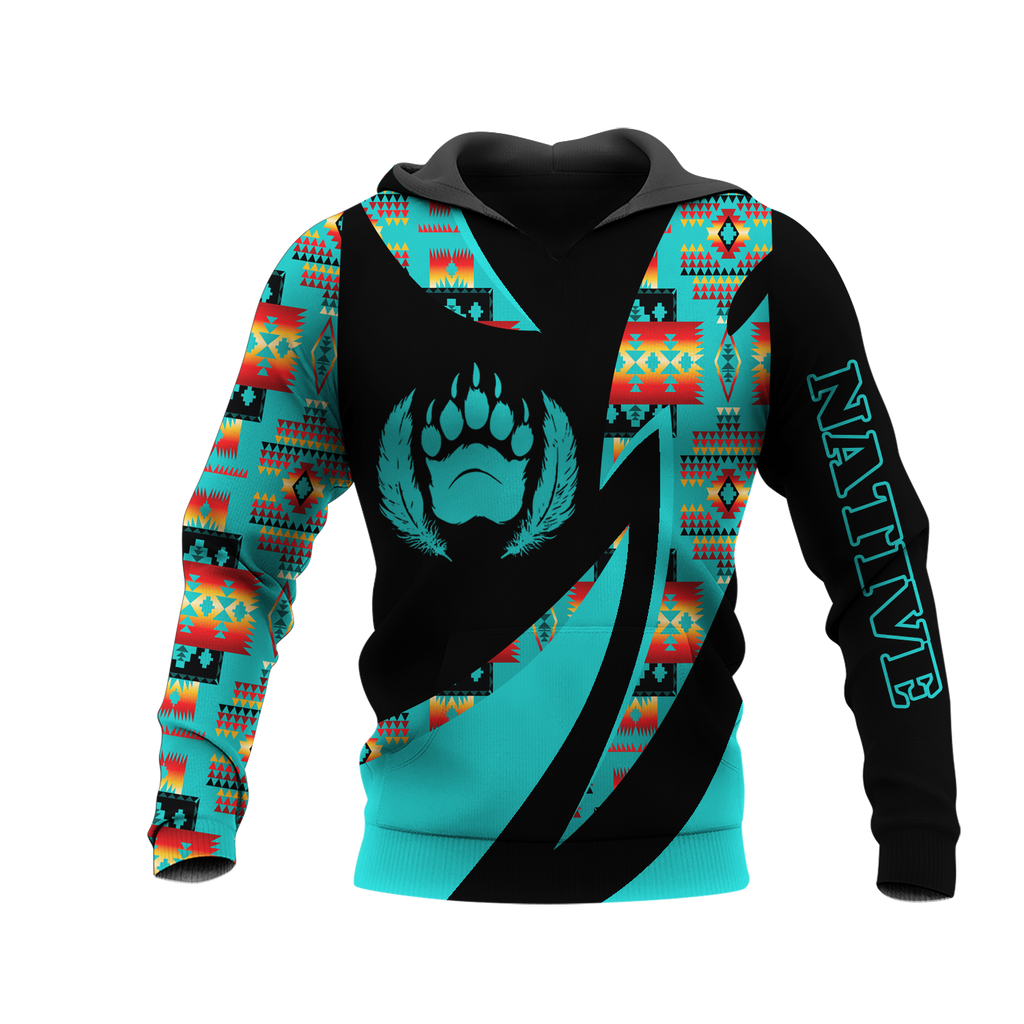 HD0013431 Bear Native American Pride 3D Hoodie