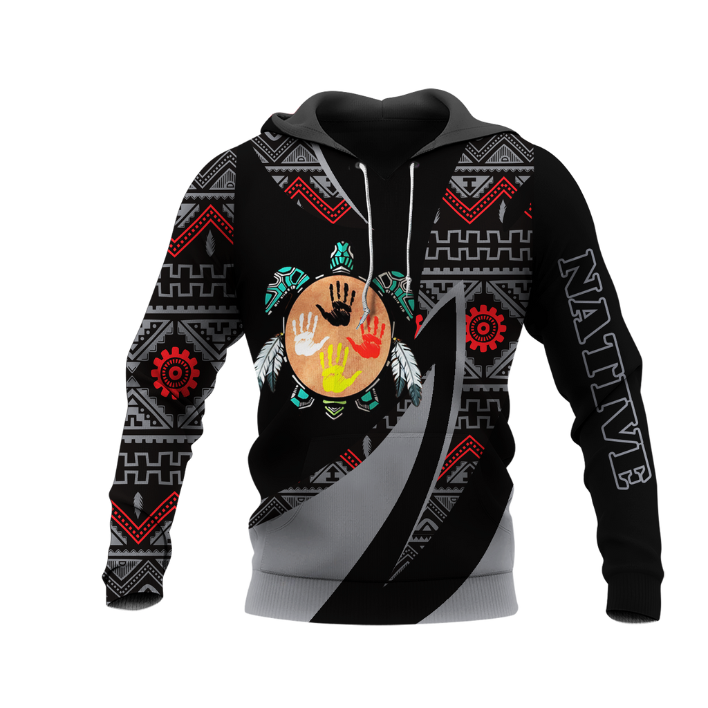 HD0013433 Tribal Turtle Native American Pride 3D Hoodie