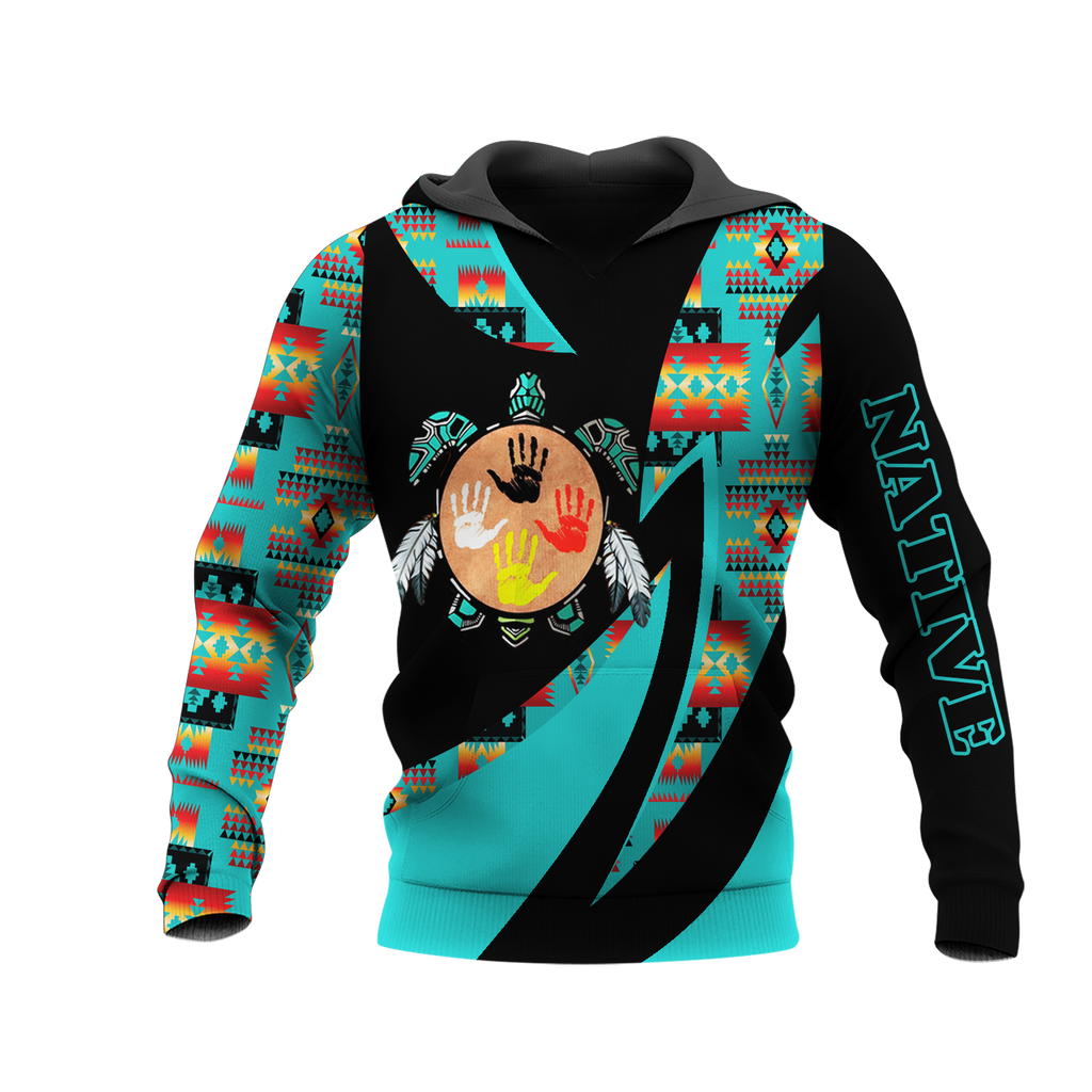 HD0013434 Tribal Turtle Native American Pride 3D Hoodie