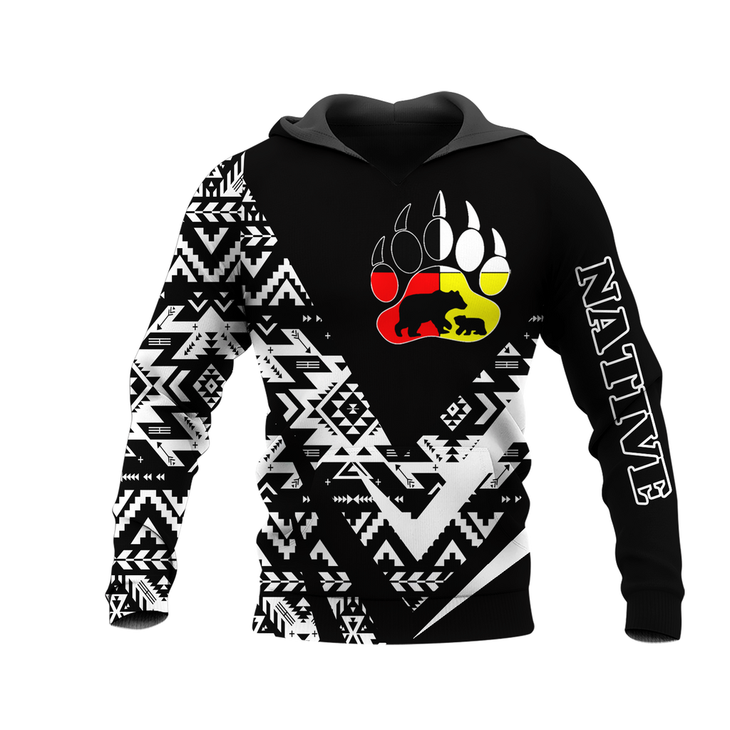 HD0013445 Bear Native American Pride 3D Hoodie