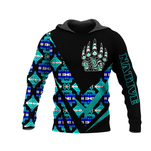 HD0013447 Bear Native American Pride 3D Hoodie