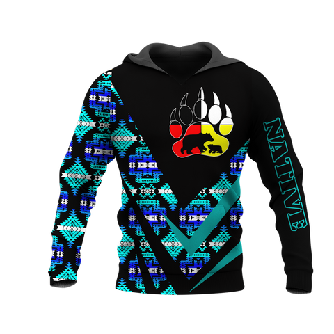 HD0013449 Bear Native American Pride 3D Hoodie