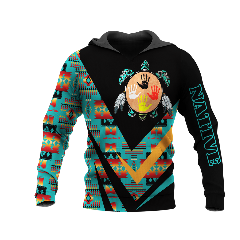 HD0013450 Tribal Turtle Native American Pride 3D Hoodie