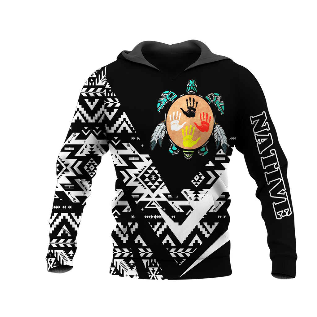 HD0013456 Tribal Turtle Native American Pride 3D Hoodie