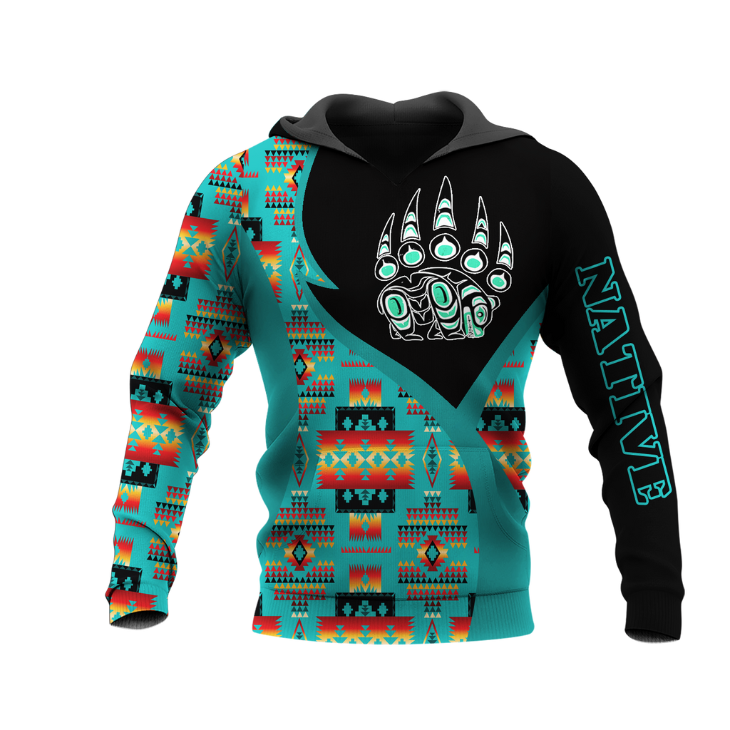 HD0013460 Bear Native American Pride 3D Hoodie