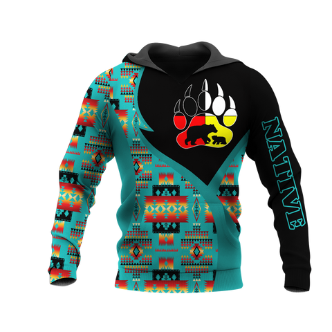 HD0013461 Bear Native American Pride 3D Hoodie