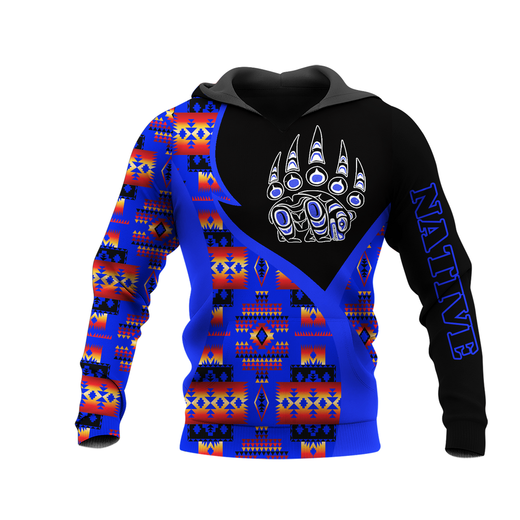 HD0013462 Bear Native American Pride 3D Hoodie