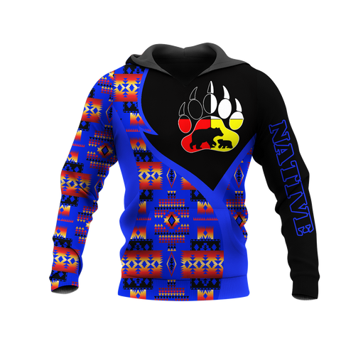 HD0013463 Bear Native American Pride 3D Hoodie