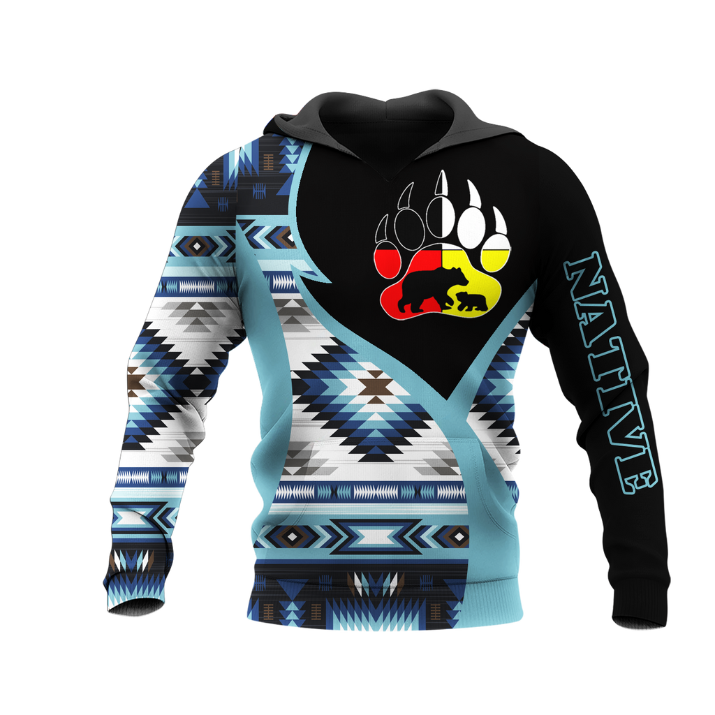 HD0013465 Bear Native American Pride 3D Hoodie