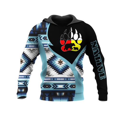 HD0013465 Bear Native American Pride 3D Hoodie