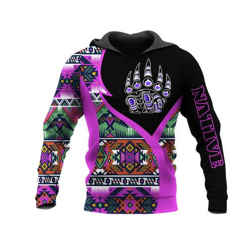 HD0013466 Bear Native American Pride 3D Hoodie