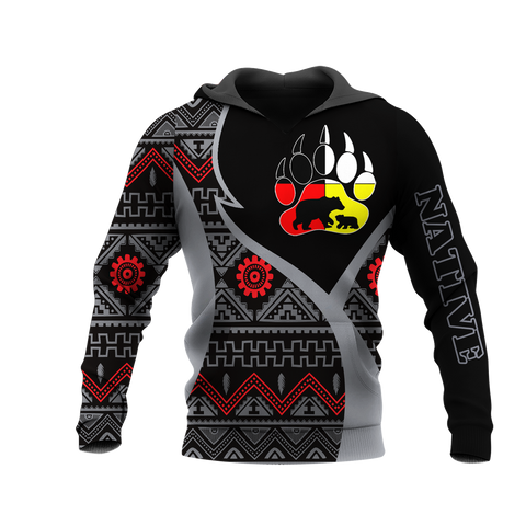 HD0013467 Bear Native American Pride 3D Hoodie