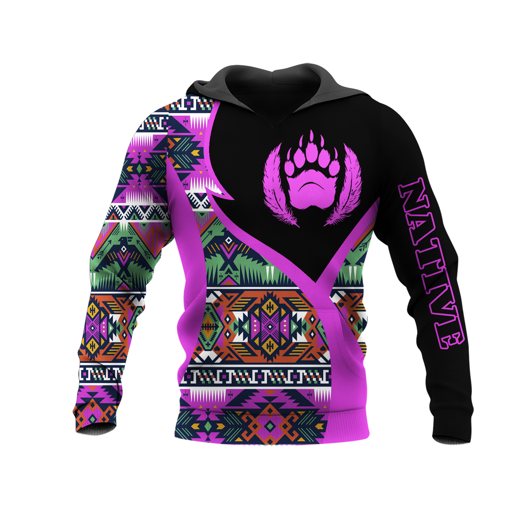 HD0013468 Bear Native American Pride 3D Hoodie