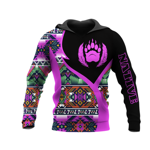 HD0013468 Bear Native American Pride 3D Hoodie