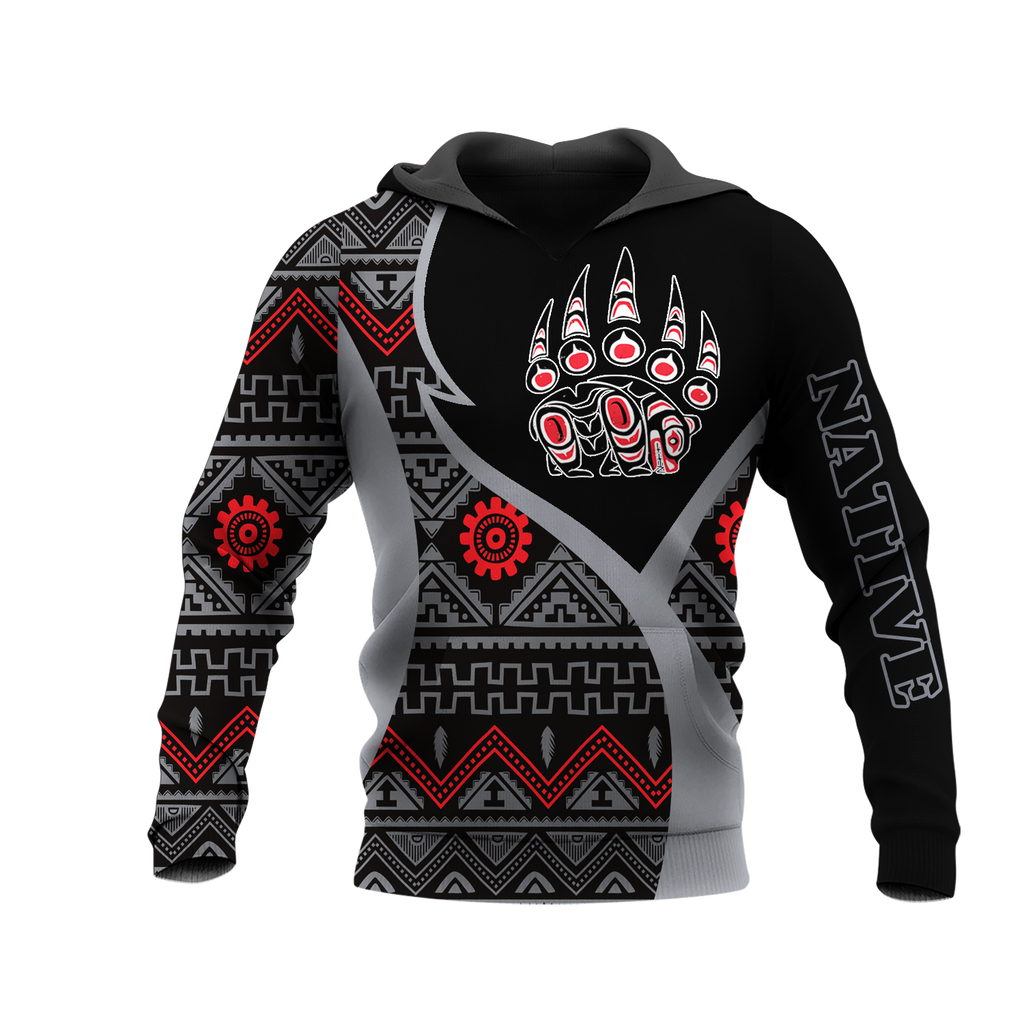 HD0013469 Bear Native American Pride 3D Hoodie