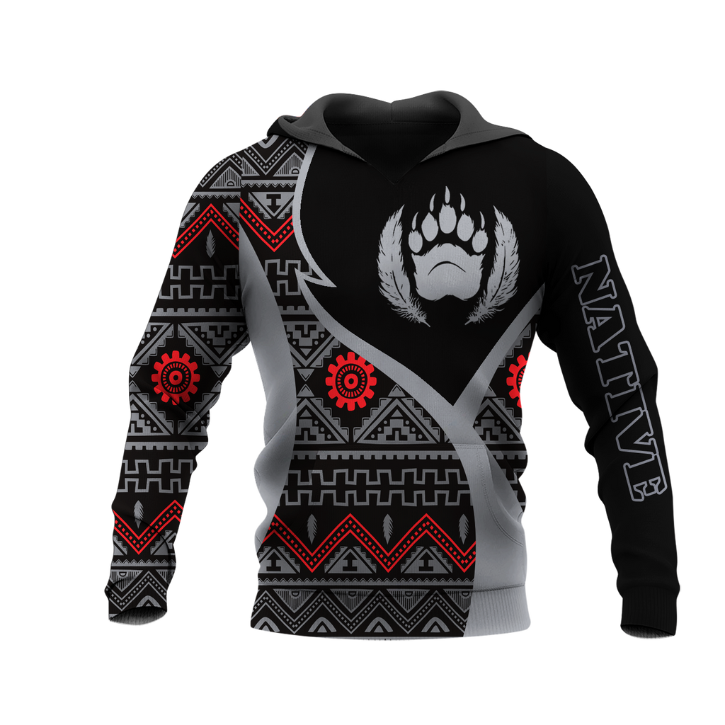 HD0013470 Bear Native American Pride 3D Hoodie