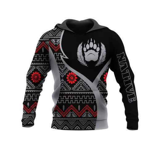 HD0013470 Bear Native American Pride 3D Hoodie