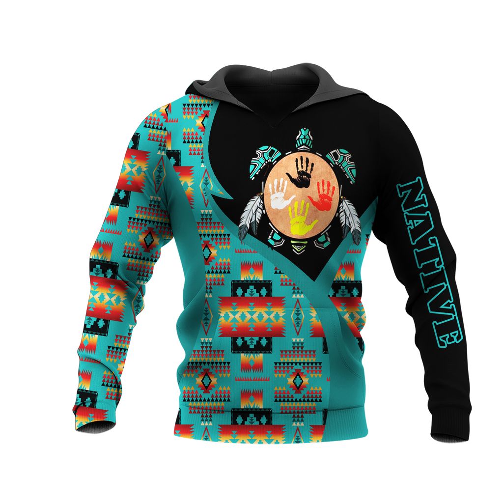 HD0013477 Tribal Turtle Native American Pride 3D Hoodie