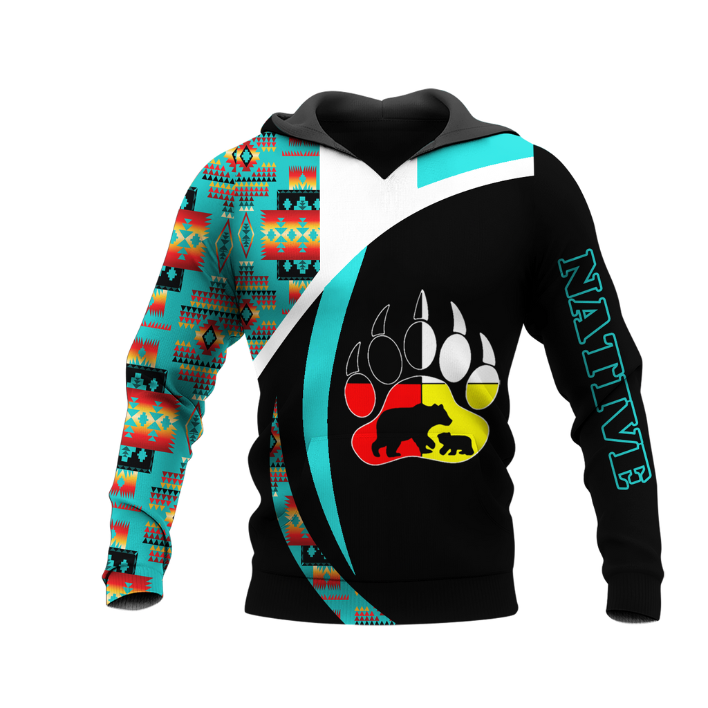 HD0013485 Bear Native American Pride 3D Hoodie