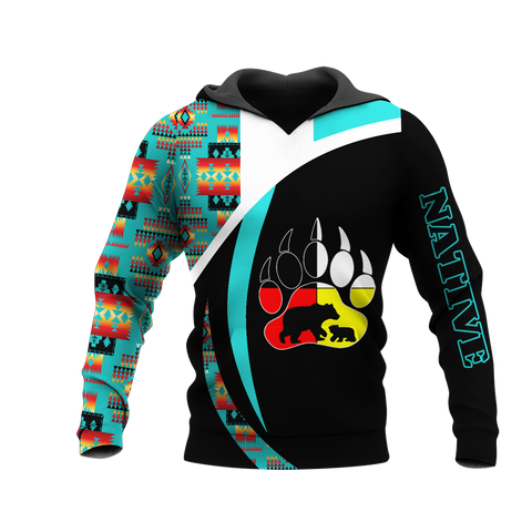 HD0013485 Bear Native American Pride 3D Hoodie