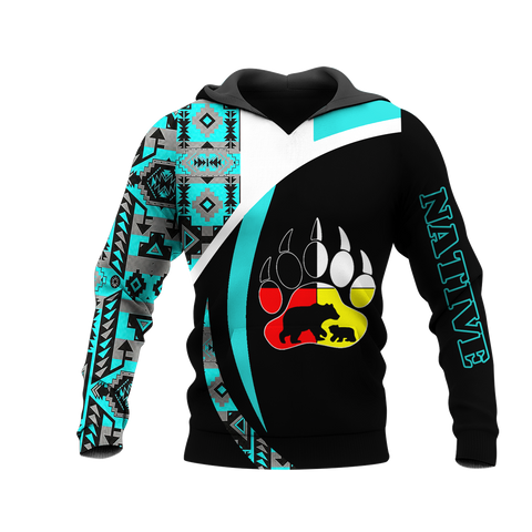 HD0013486 Bear Native American Pride 3D Hoodie