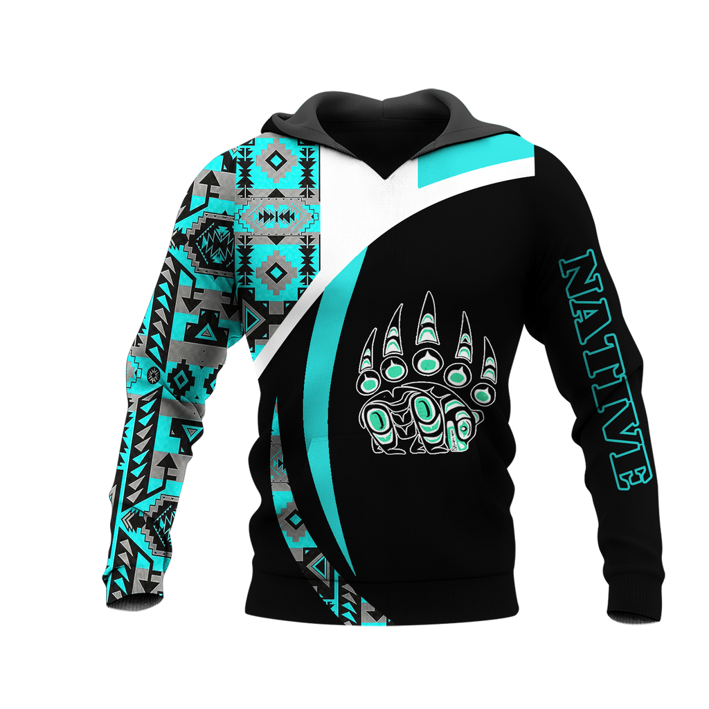 HD0013487 Bear Native American Pride 3D Hoodie