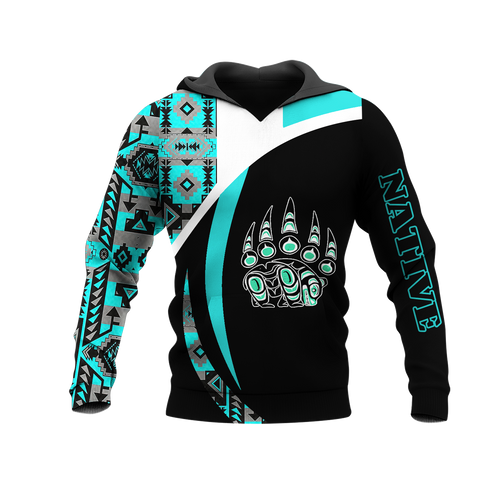 HD0013487 Bear Native American Pride 3D Hoodie