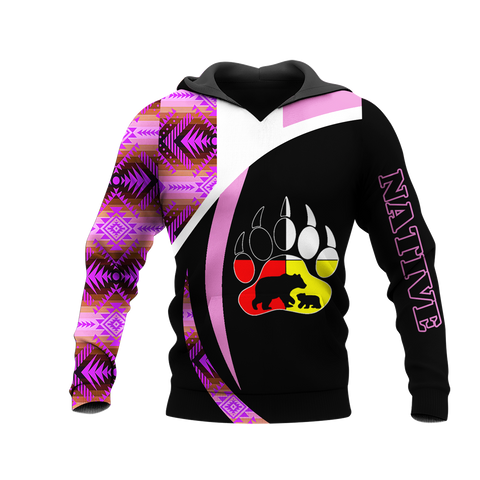 HD0013489 Bear Native American Pride 3D Hoodie