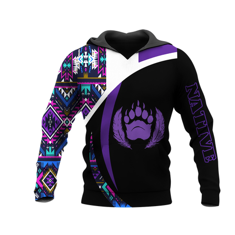 HD0013490 Bear Native American Pride 3D Hoodie