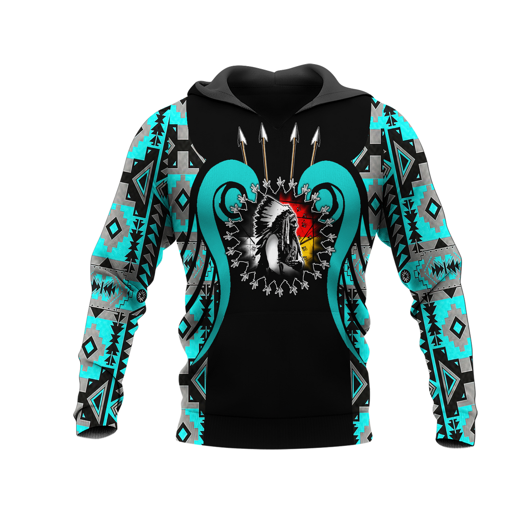 Powwow StoreHD0012070 Pattern Native Pride 3D Hoodie