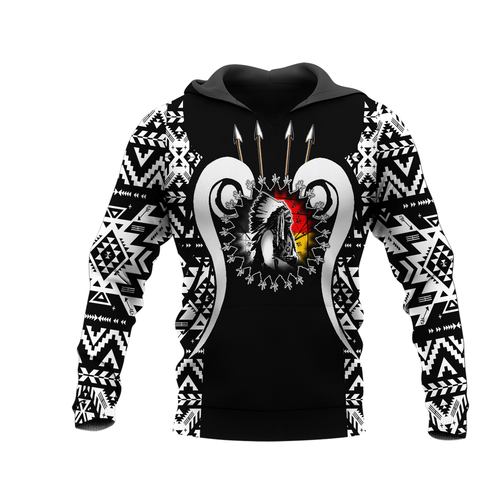 Powwow StoreHD0012071 Pattern Native Pride 3D Hoodie