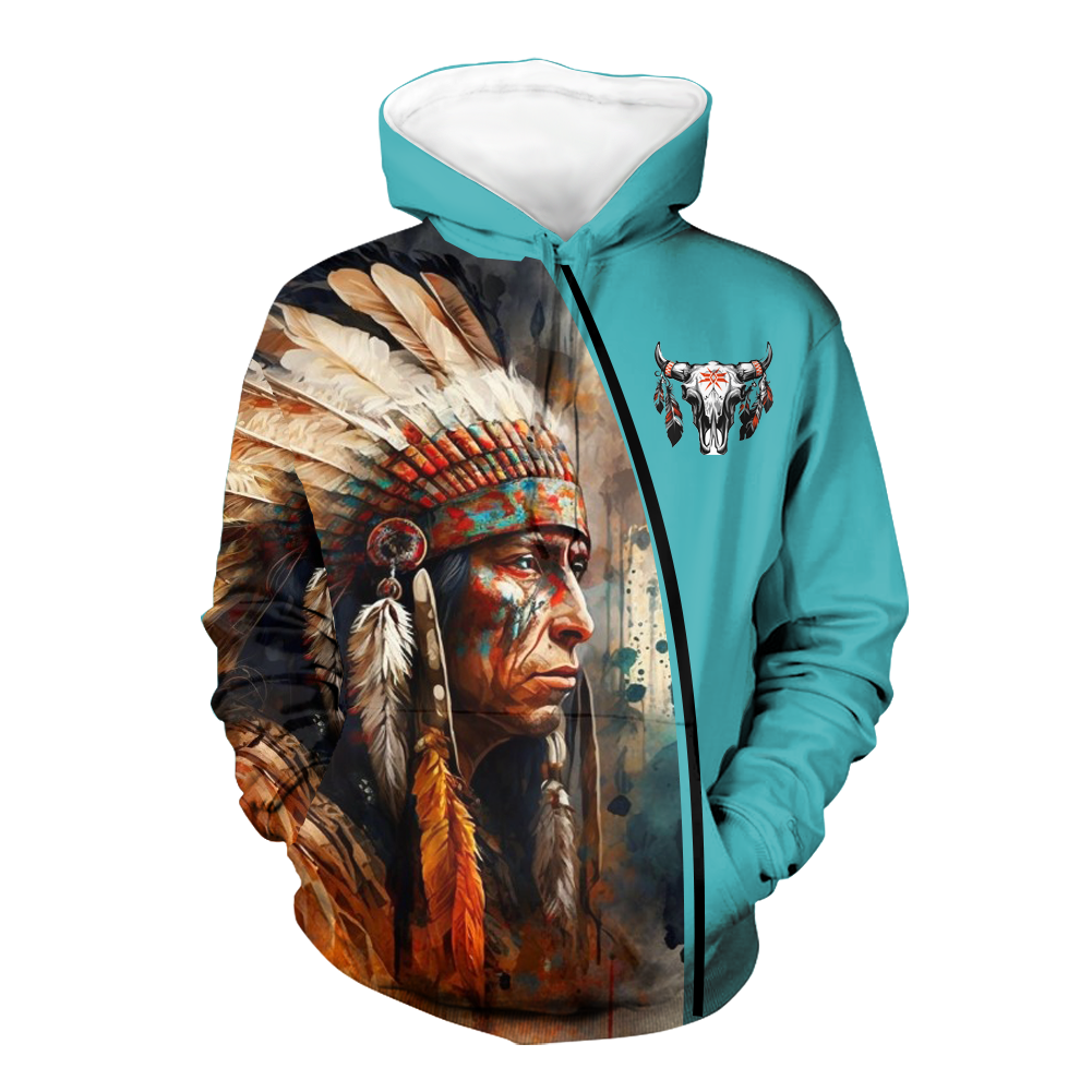 Powwow StoreHD000531 Pattern Native Pride 3D Hoodie