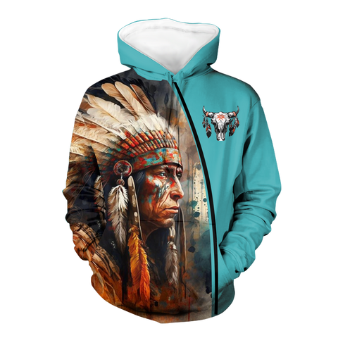 Powwow StoreHD000531 Pattern Native Pride 3D Hoodie