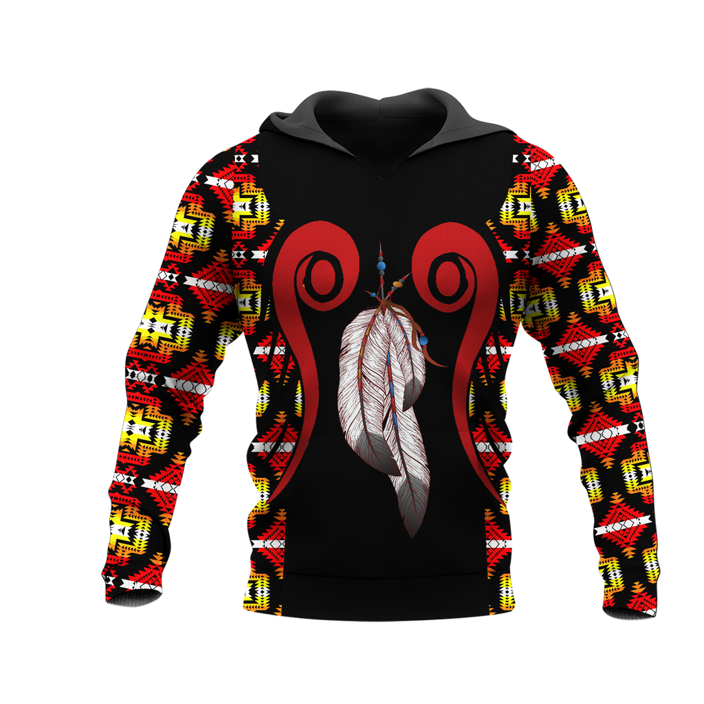 Powwow StoreHD0012078 Pattern Native Pride 3D Hoodie