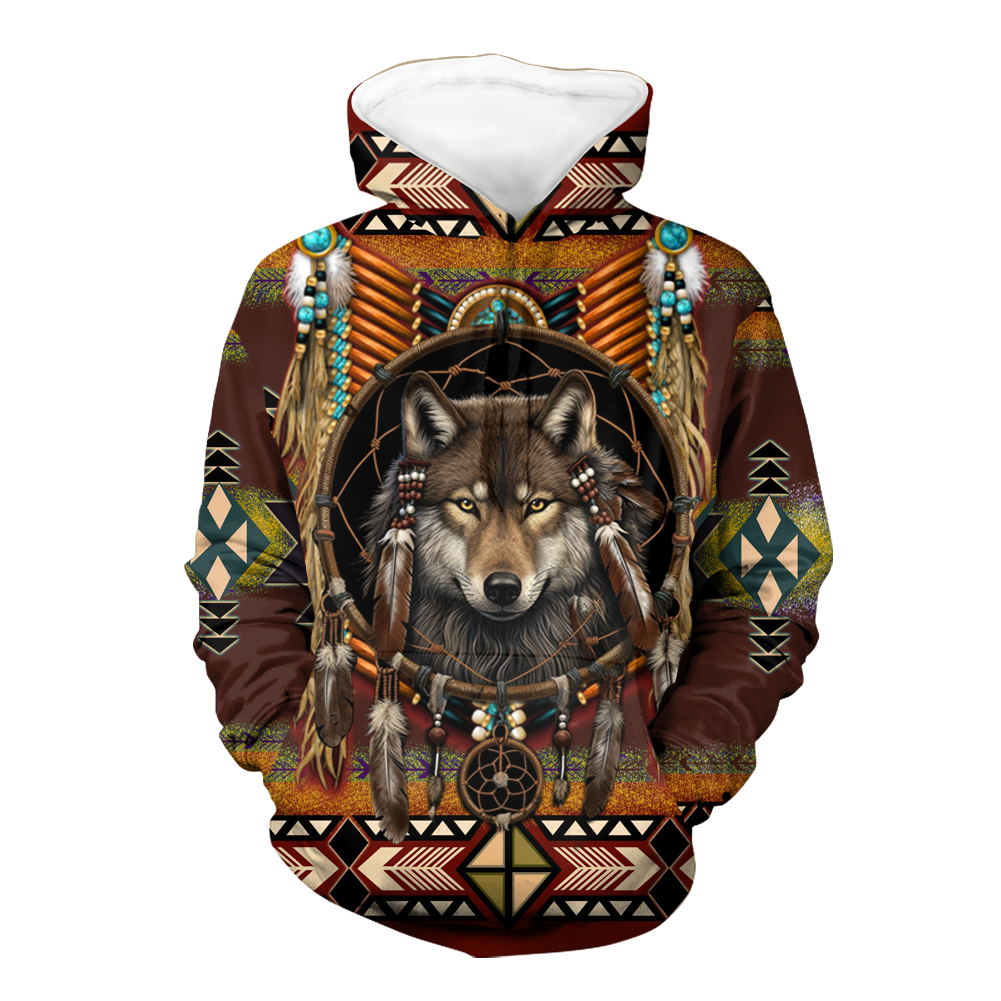 Powwow StoreHD000536 Pattern Native Pride 3D Hoodie