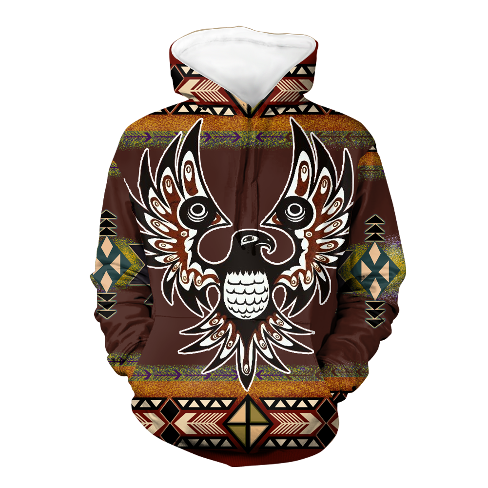 Powwow StoreHD000537 Pattern Native Pride 3D Hoodie