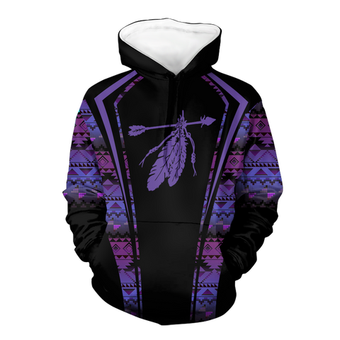 Powwow StoreHD000549 Pattern Native Pride 3D Hoodie