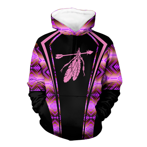 Powwow StoreHD000547 Pattern Native Pride 3D Hoodie