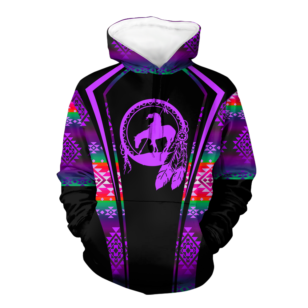 Powwow StoreHD000545 Pattern Native Pride 3D Hoodie