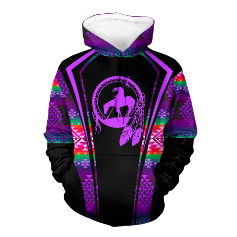 Powwow StoreHD000545 Pattern Native Pride 3D Hoodie