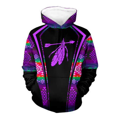 Powwow StoreHD000544 Pattern Native Pride 3D Hoodie