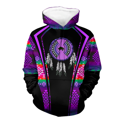 Powwow StoreHD000551 Pattern Native Pride 3D Hoodie